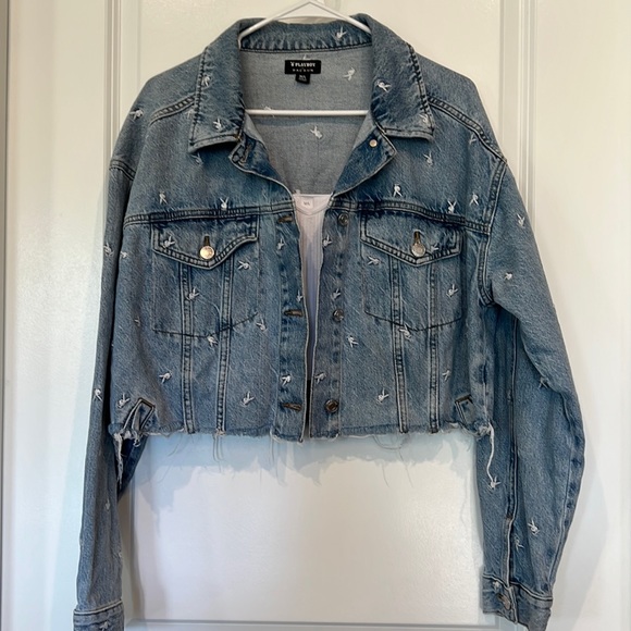 PacSun Jackets & Blazers - PLAYBOY by PACSUN Cropped Trucker Jacket Sz M/L.  🎈 MAKE AN OFFER 🎈